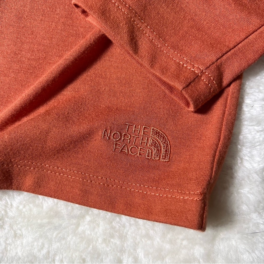 North Face Orange Floral Long Sleeve T-Shirt Large - Picture 4 of 12